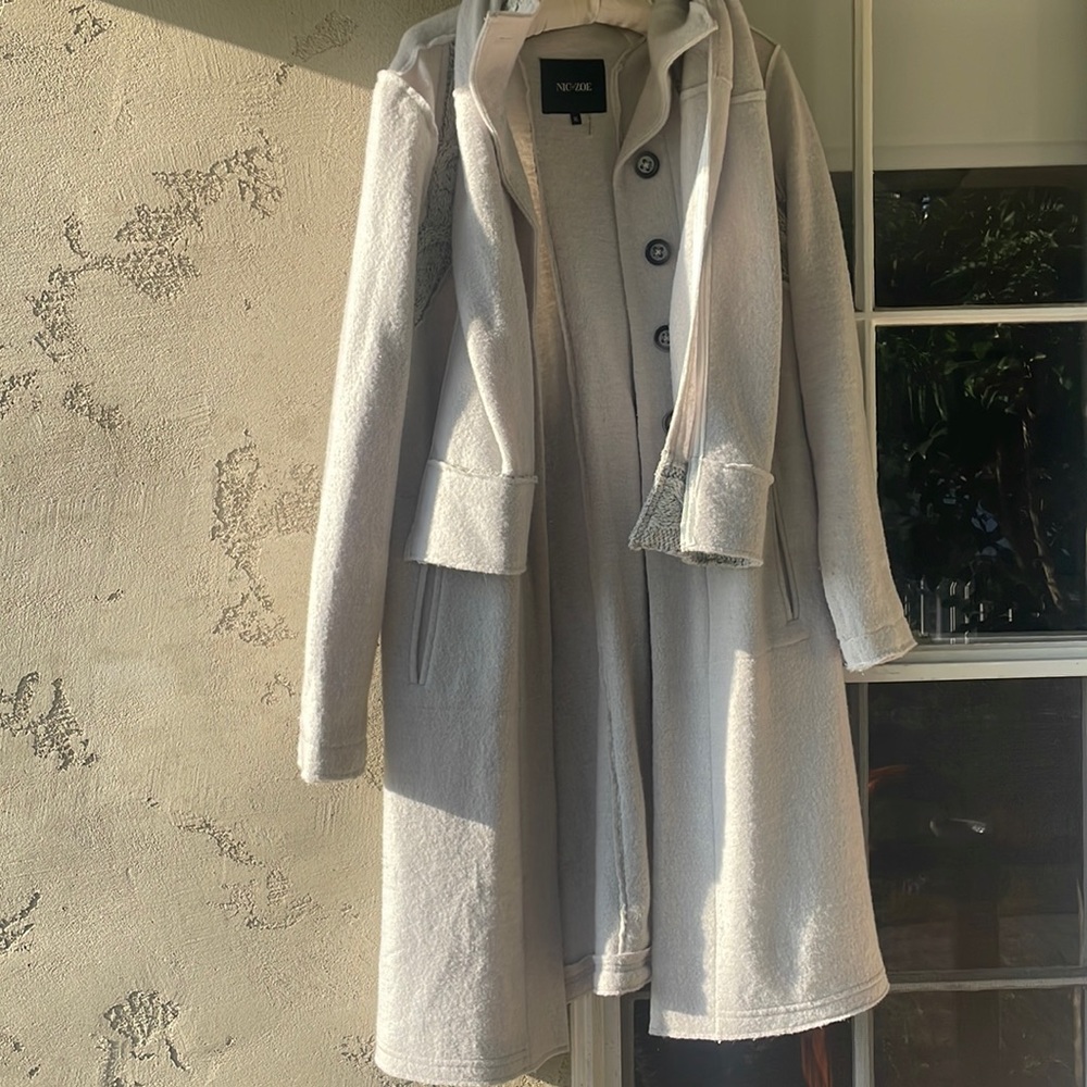 Nic+Zoe beautiful long jacket/ scarf XS